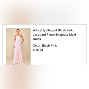 Blush strapless gown